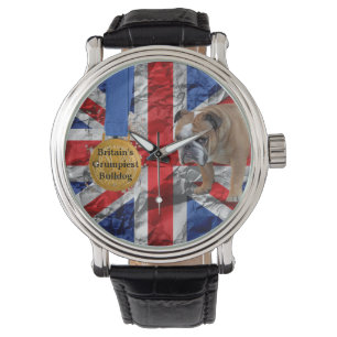 Union Jack English Bulldog Watch Horloge