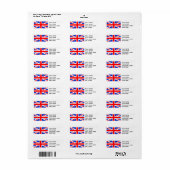 UNION JACK ETIKET (Full Sheet)