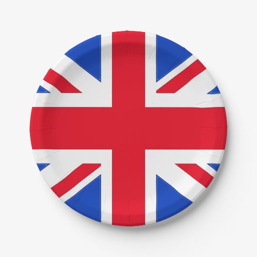 Union Jack-feestborden Papieren Bordje (Voorkant)