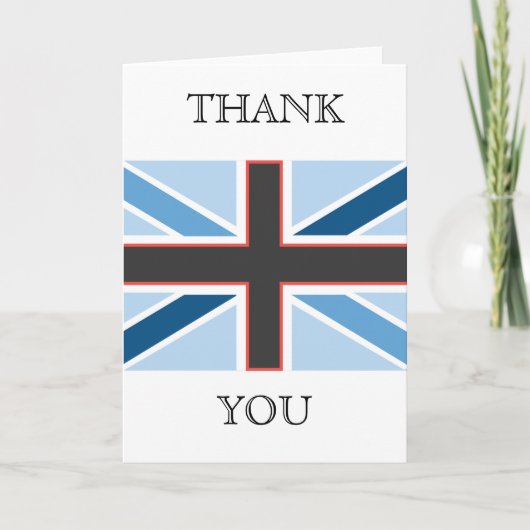 Union Jack Flag bedankkaart (Voorkant)