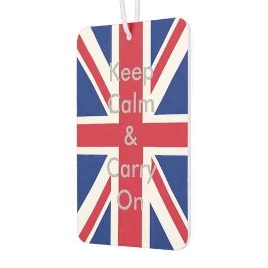 Union Jack Flag Blijf kalm en ga verder Luchtverfrisser (Links)