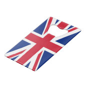 Union Jack Flag-boot Creditkaart Flessenopener (Voorkant Gekanteld)