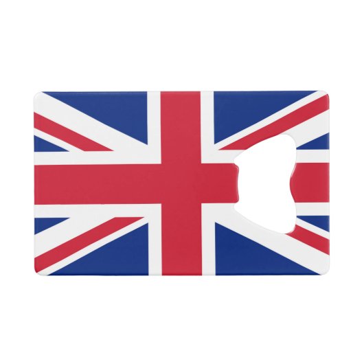 Union Jack Flag-boot Creditkaart Flessenopener (Voorkant (Horizontaal))