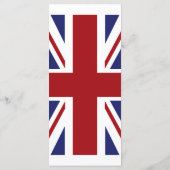 Union Jack Flag British Wedding Menu (Achterkant)
