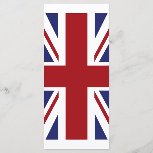 Union Jack Flag British Wedding Menu (Achterkant)