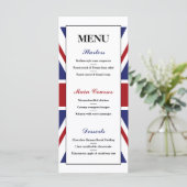 Union Jack Flag British Wedding Menu (Staand voorkant)