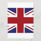 Union Jack Flag British Wedding Menu (Achterkant)