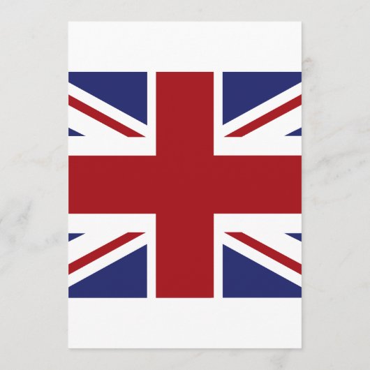 Union Jack Flag British Wedding Menu (Achterkant)
