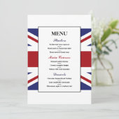 Union Jack Flag British Wedding Menu (Staand voorkant)