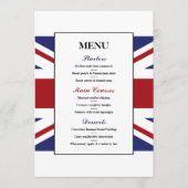 Union Jack Flag British Wedding Menu (Voorkant)