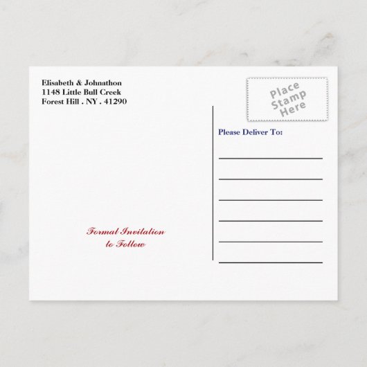 Union Jack Flag British Wedding Save the Date Aankondigingskaart (Achterkant)