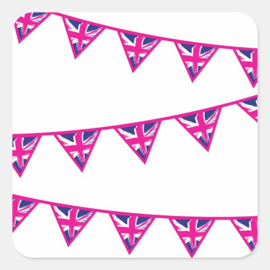 Union Jack Flag Bunting Stickers (Voorkant)