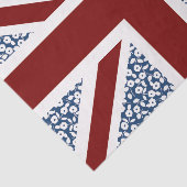 Union Jack Flag Calico Floral Pattern Tissuepapier (Detail)
