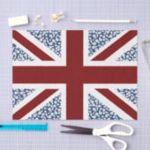 Union Jack Flag Calico Floral Pattern Tissuepapier (Craft)