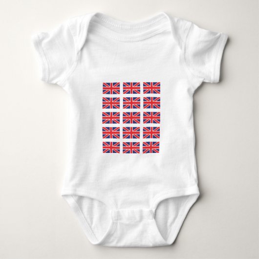 Union Jack Flag Creeper/Babygro Romper (Voorkant)