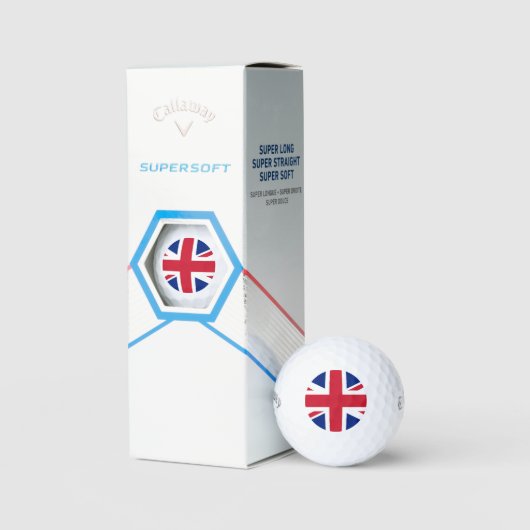 Union Jack Flag css gbcnt Golfballen (Verpakking)
