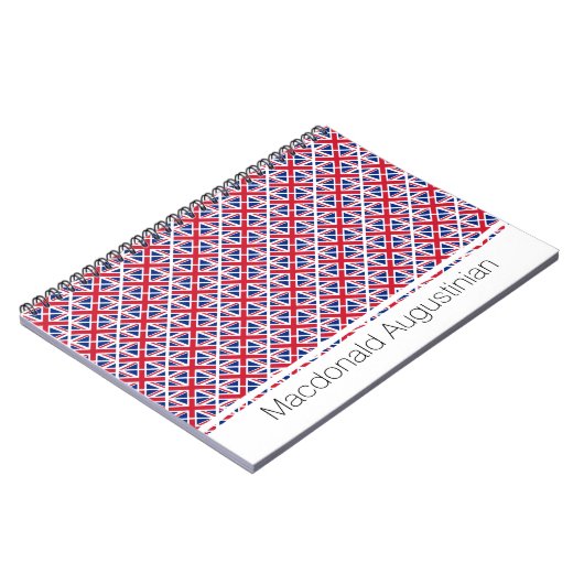 UNION JACK Flag Custom Patriotic Notitieboek (Linkerzijde)