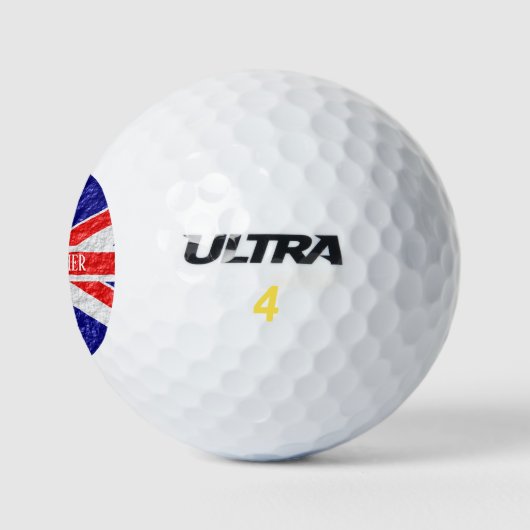 Union Jack Flag Design Golfballen (Logo)