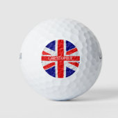 Union Jack Flag Design Golfballen (Voorkant)