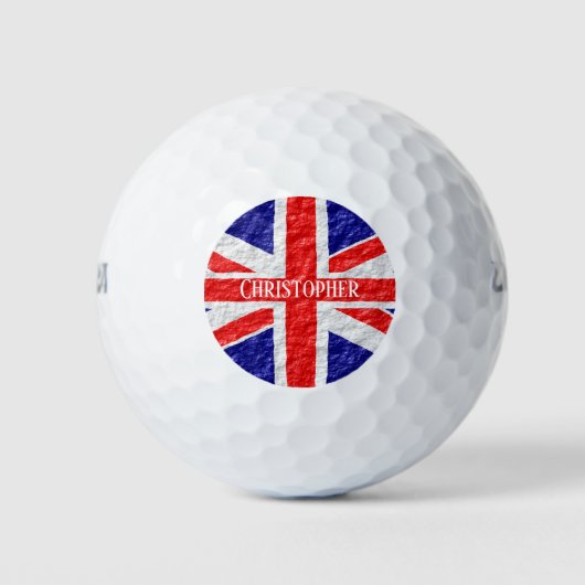 Union Jack Flag Design Golfballen (Voorkant)