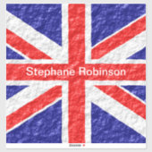 Union Jack Flag Design Sticker (Vel)