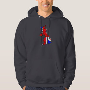 Union Jack Flag en British Map Mannen Hoodie