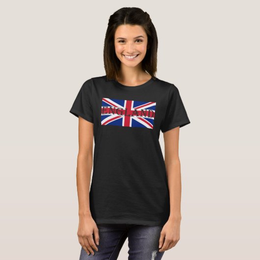 Union Jack Flag Engeland accent T-shirt (Voorkant volledig)