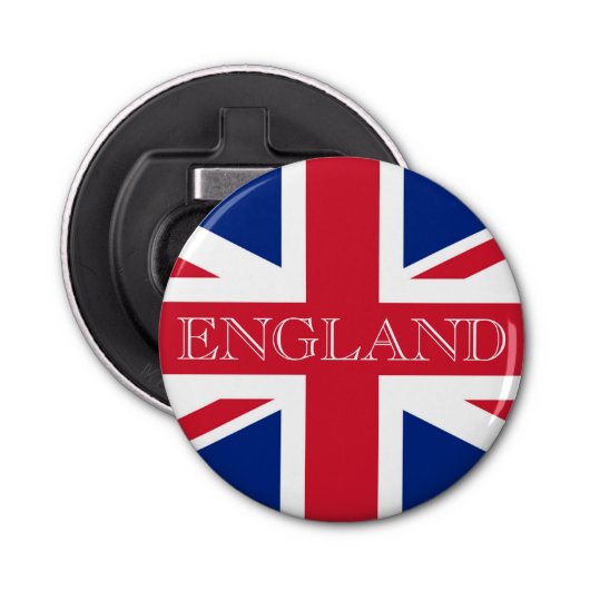 Union Jack Flag Engeland bot Button Flesopener (Voorkant)