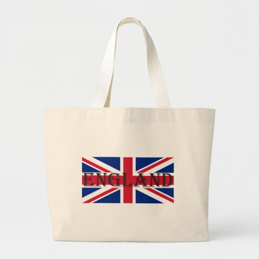 Union Jack Flag England jtcn Grote Tote Bag (Voorkant)