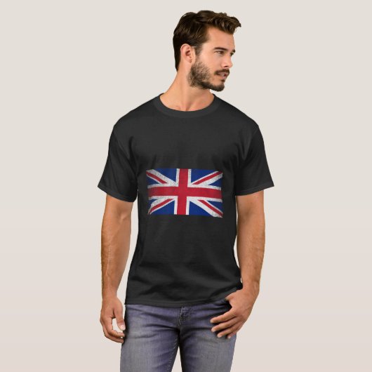 Union Jack Flag England Verenigd Koninkrijk T-shirt (Voorkant volledig)