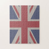 Union Jack Flag Fishnet Pattern Jigzaag Puzzle Legpuzzel (Verticaal)