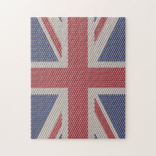 Union Jack Flag Fishnet Pattern Jigzaag Puzzle Legpuzzel (Verticaal)