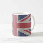 Union Jack Flag Fishnet Pattern Koffiemok (Voorkant rechts)