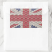 Union Jack Flag Fishnet Pattern Rechthoekige Sticker (Tas)