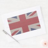 Union Jack Flag Fishnet Pattern Rechthoekige Sticker (Envelop)