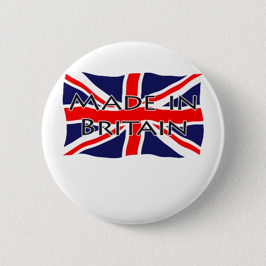 Union Jack Flag - Gemaakt in Groot-Brittannië Ronde Button 5,7 Cm (Voorkant)
