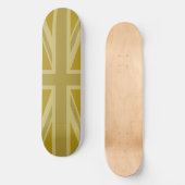 Union Jack/Flag Golds Persoonlijk Skateboard (Voorkant)