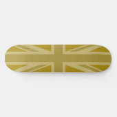 Union Jack/Flag Golds Persoonlijk Skateboard (Horizontaal)