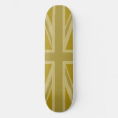 Union Jack/Flag Golds Persoonlijk Skateboard (Voorkant)