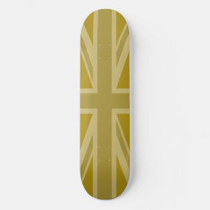 Union Jack/Flag Golds Persoonlijk Skateboard