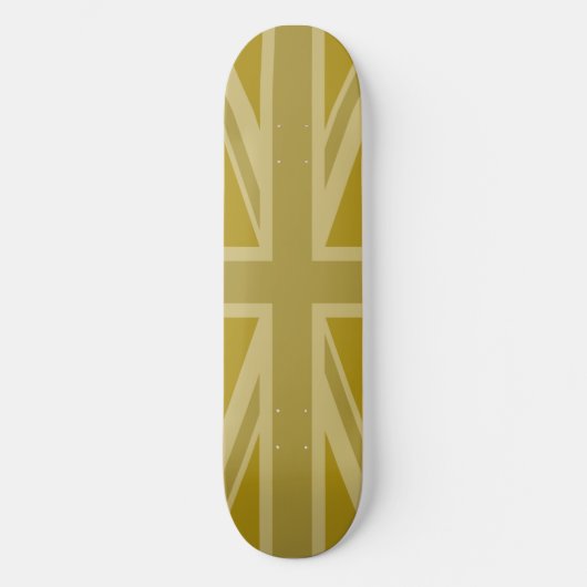 Union Jack/Flag Golds Persoonlijk Skateboard (Voorkant)
