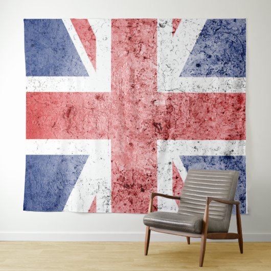 Union Jack/Flag groot tapijt Wandkleed (In Situ (horizontaal))