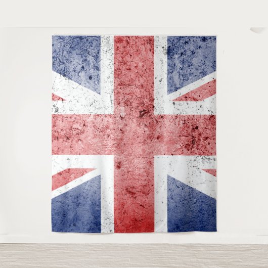 Union Jack/Flag groot tapijt Wandkleed (Voorkant)