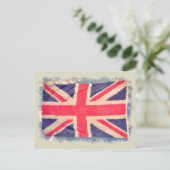 UNION JACK FLAG grunge Briefkaart (Staand voorkant)