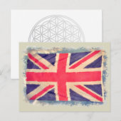 UNION JACK FLAG grunge Briefkaart (Voorkant / Achterkant)