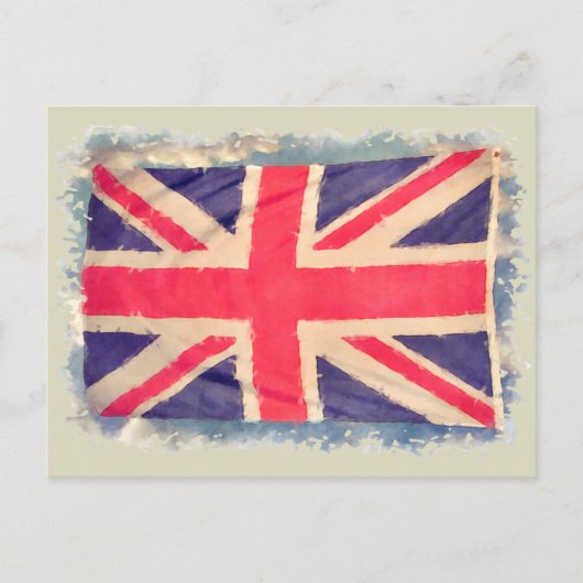 UNION JACK FLAG grunge Briefkaart (Voorkant)