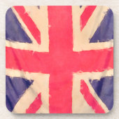 UNION JACK FLAG grunge Drankjes Onderzetter (Voorkant)