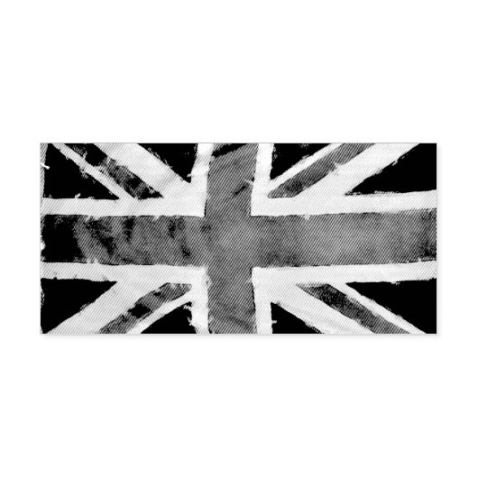 UNION JACK FLAG grunge + jouw idee Rubberstempel (Afrduk)