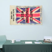 UNION JACK FLAG grunge + jouw idee Spandoek (Beurs)