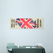 UNION JACK FLAG grunge + jouw idee Spandoek (Beurs)